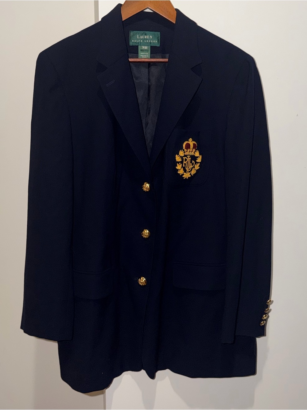 Lauren Ralph Lauren Women’s Navy Wool Blazer